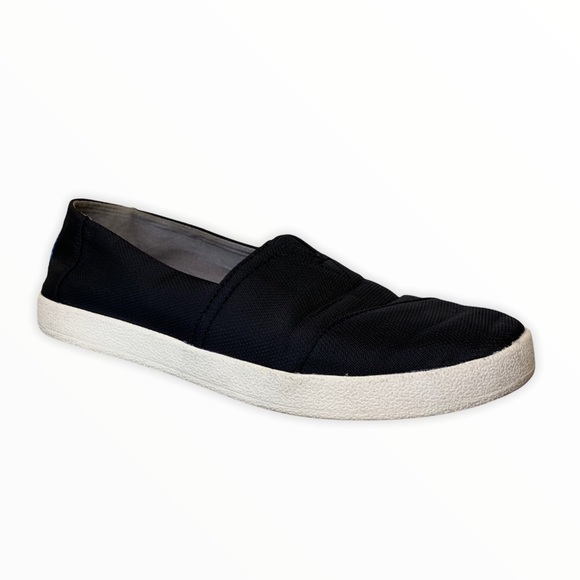 Toms Shoes - Toms Slip-On Avalon Black Coated Canvas Sneaker 7